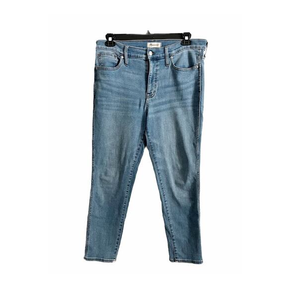 Madewell Mid-Rise Stovepipe Straight Leg Stretch Ankle Jeans 31 Skyford Blue - Picture 2 of 8